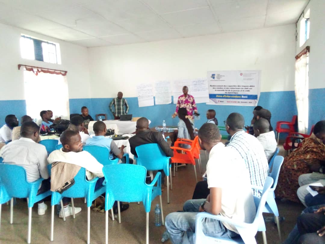 Nord-Kivu : 40 journalistes capacités sur la nouvelle loi de la presse et le code numérique à Beni