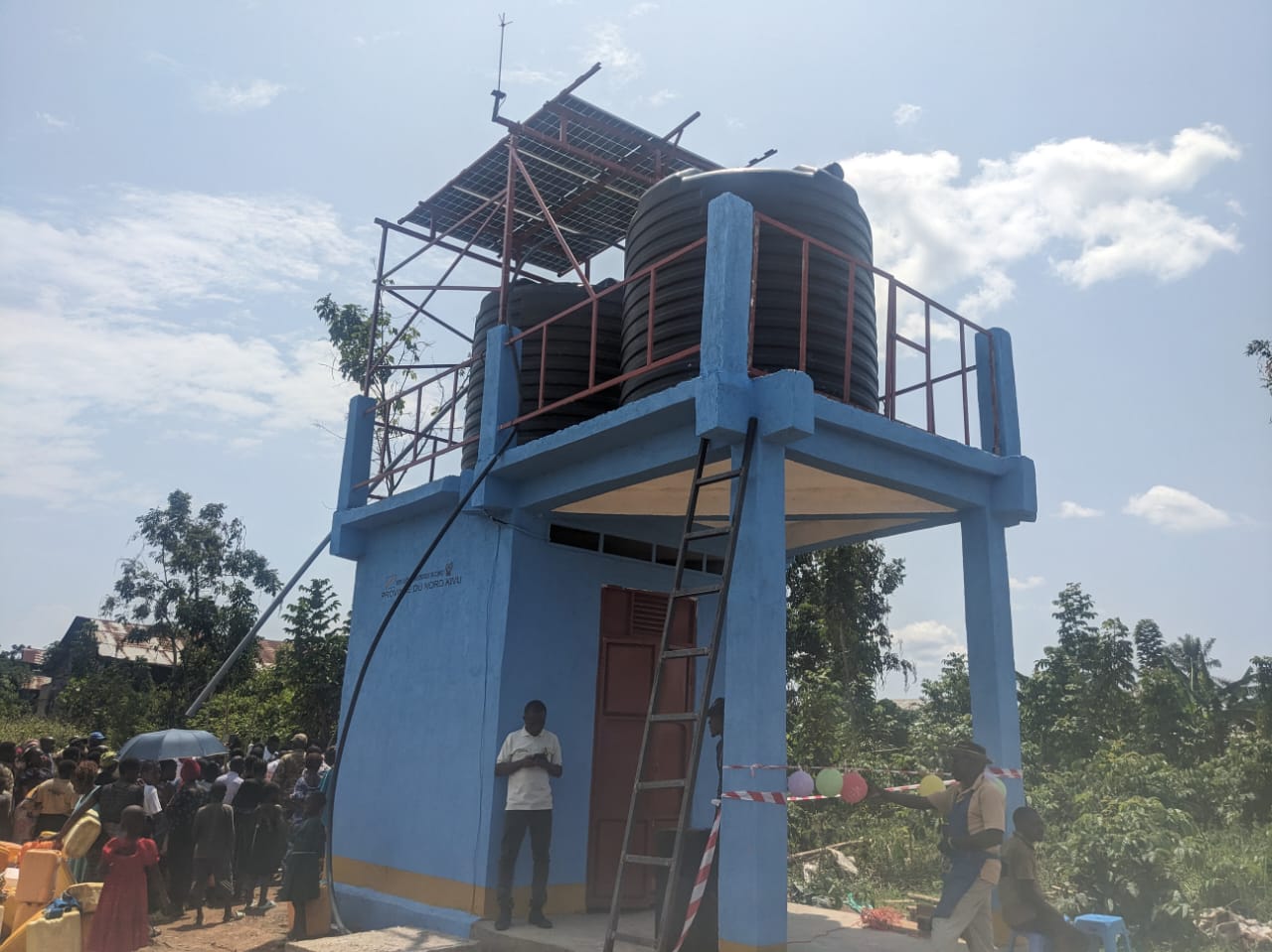 Une vue d'un point d'eau construit sur financement local. Ph. Sam Kitha