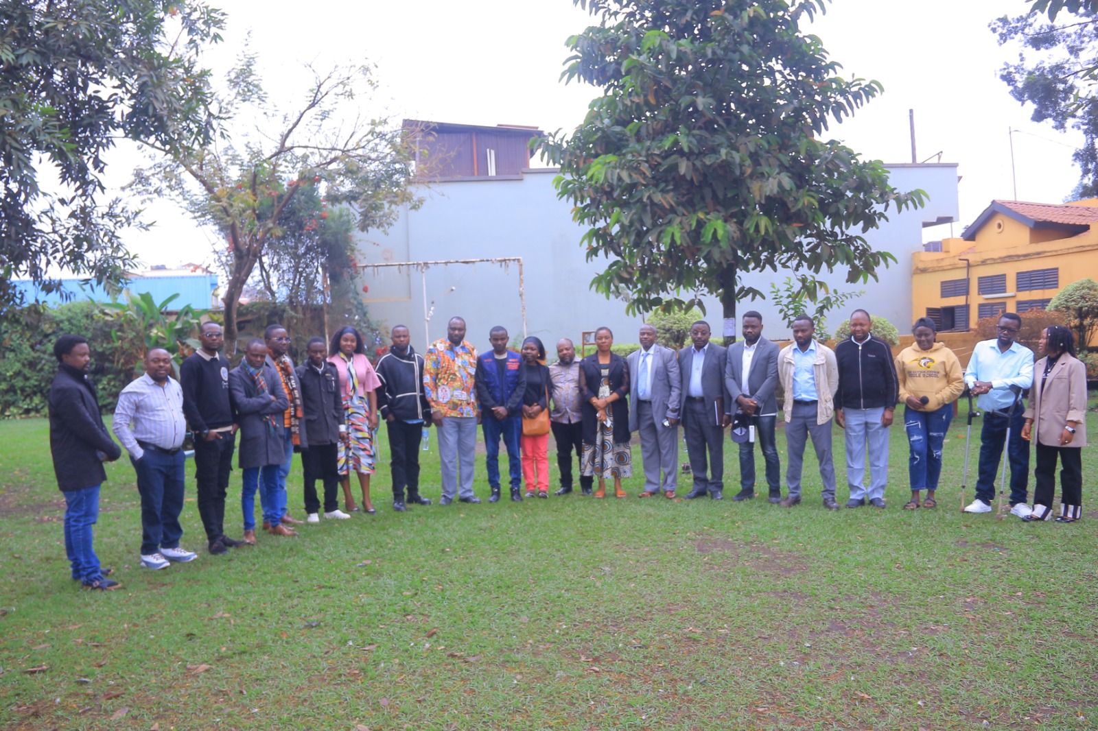 Les participants à l'atelier du lancement du projet intitulé « Promouvoir la consolidation de la paix par le dialogue et les émissions dans la partie nord de la province du Nord-Kivu ».