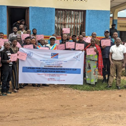 Beni : le secteur de Beni-Mbau doté d’un nouveau plan local de sécurité triennal